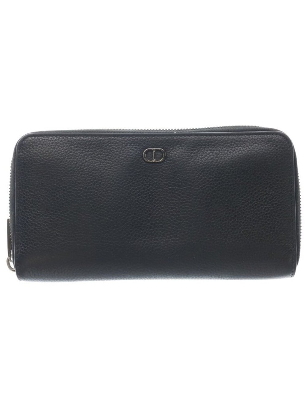 Dior CD Icon Wallet Card Case Black Calfskin 2 Cdi Silver